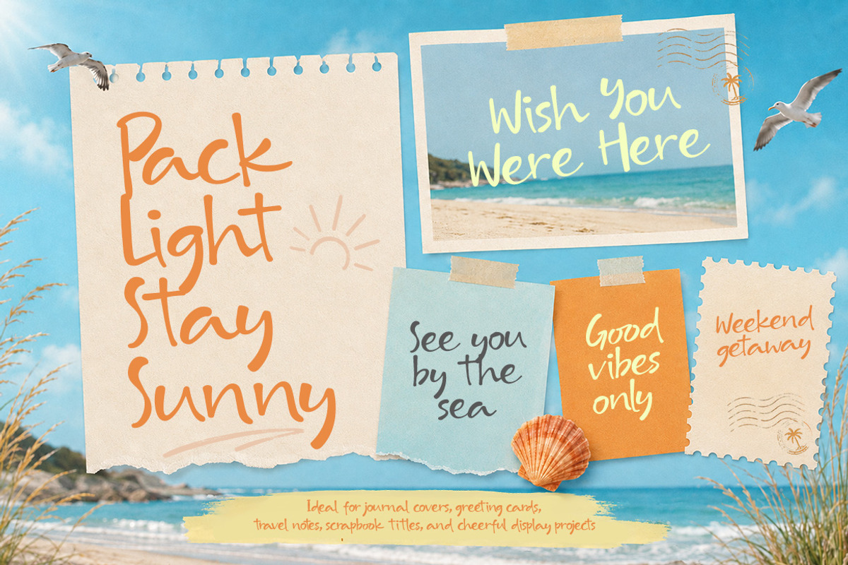 Surely Holiday - Casual Font, a Handwritten Font by decographstud (Photo 2 of 8)