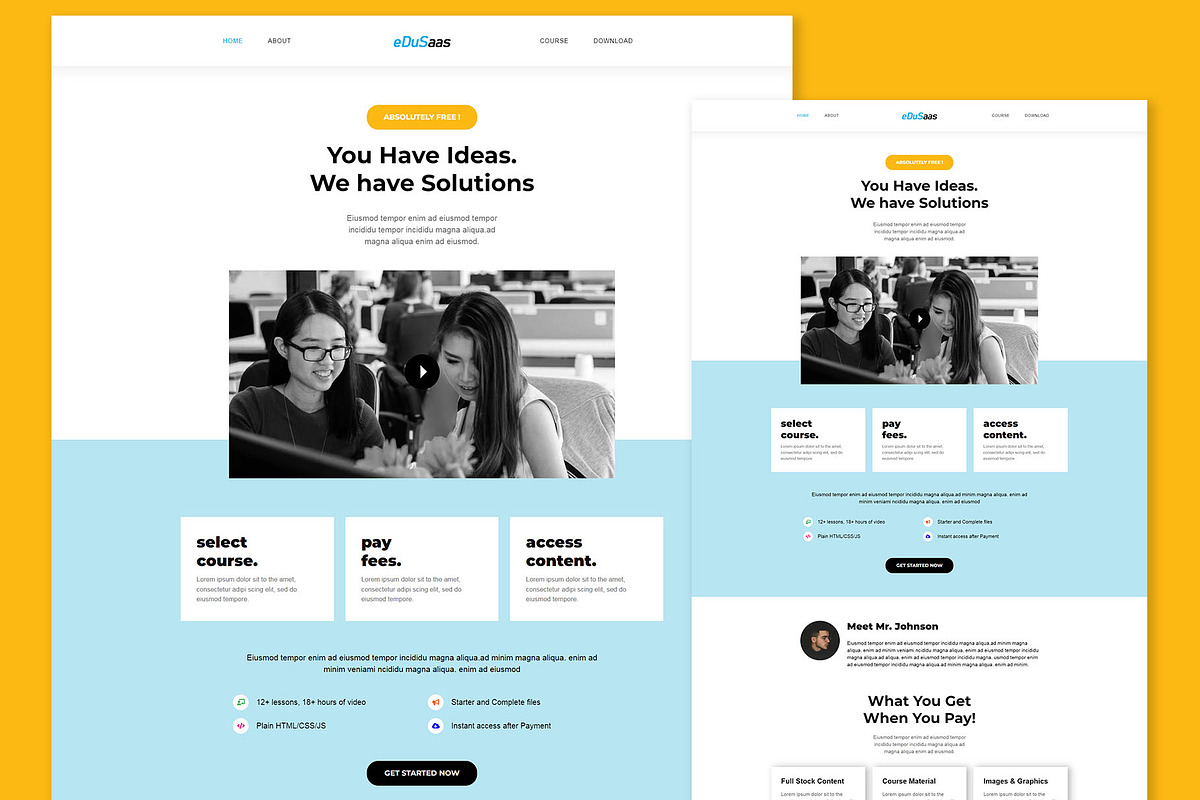 Saas Software Landing Page, a Landing Page Template by K_Srinivas