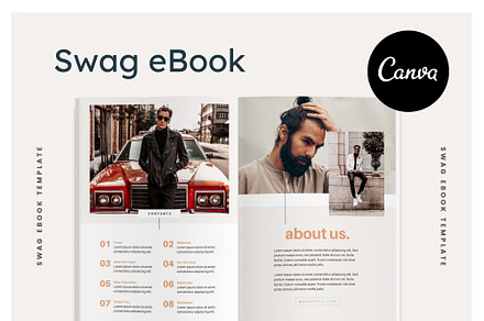 Swag eBook Canva Template, a Magazine Template by Cultive Creative