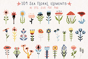 FOLK UNDERWATER - VECTOR KIT, a Decorative Illustration by My Space Garden (Thumbnail 6 of 16)