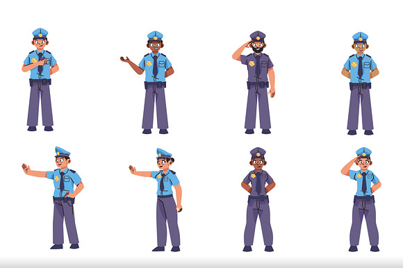 Police Officers Character Set preview 2