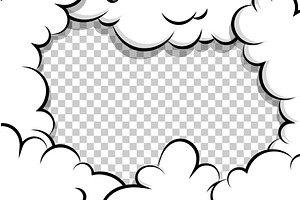 artoon puff cloud template on, an Illustration by Kapitosh