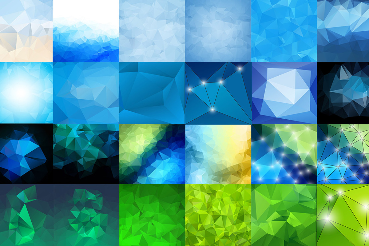 Over 60 Polygonal Background, a Pattern Graphic by Beerlogoff (Photo 2 of 4)