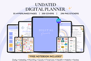 Digital Planner Undated, a Templates & Theme by LumusStudio (Thumbnail 1 of 8)
