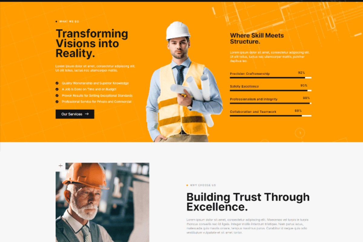 Construction Elementor Template, a WordPress Template by UInstrument (Photo 4 of 10)