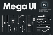 Sliders Scrollbars - Mega UI V1, an UI Kit Template by Giallo (Thumbnail 2 of 4)