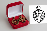Modern Monstera Leaf Earring, an Illustration by Amazin_art (Thumbnail 1 of 5)