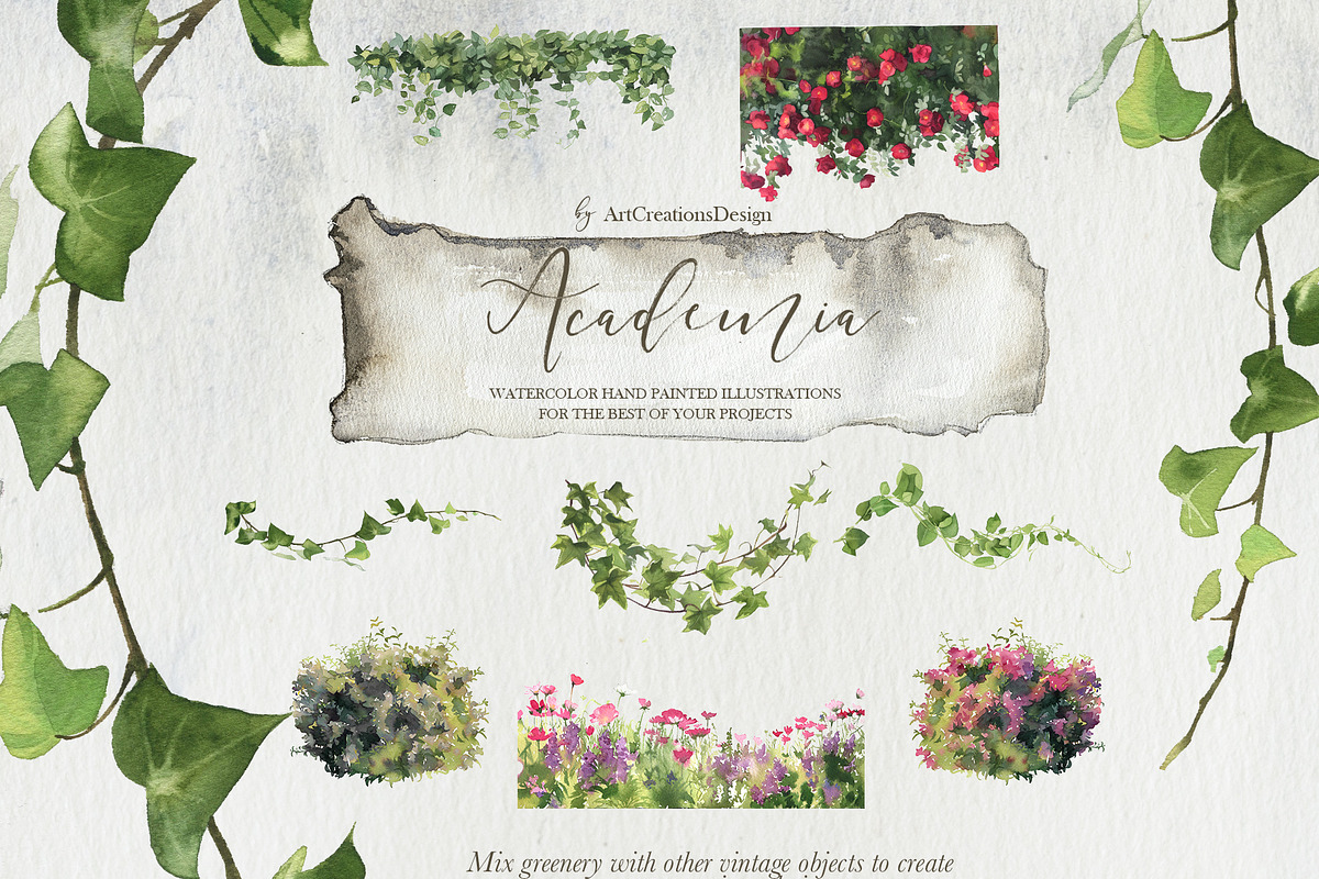Authentic Hand-Painted Academia Set, an Education Illustration by ArtCreationsDesign (Photo 10 of 16)