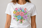Rhinestone Flowers PNG, an Illustration by Pixels.Craft (Thumbnail 6 of 8)