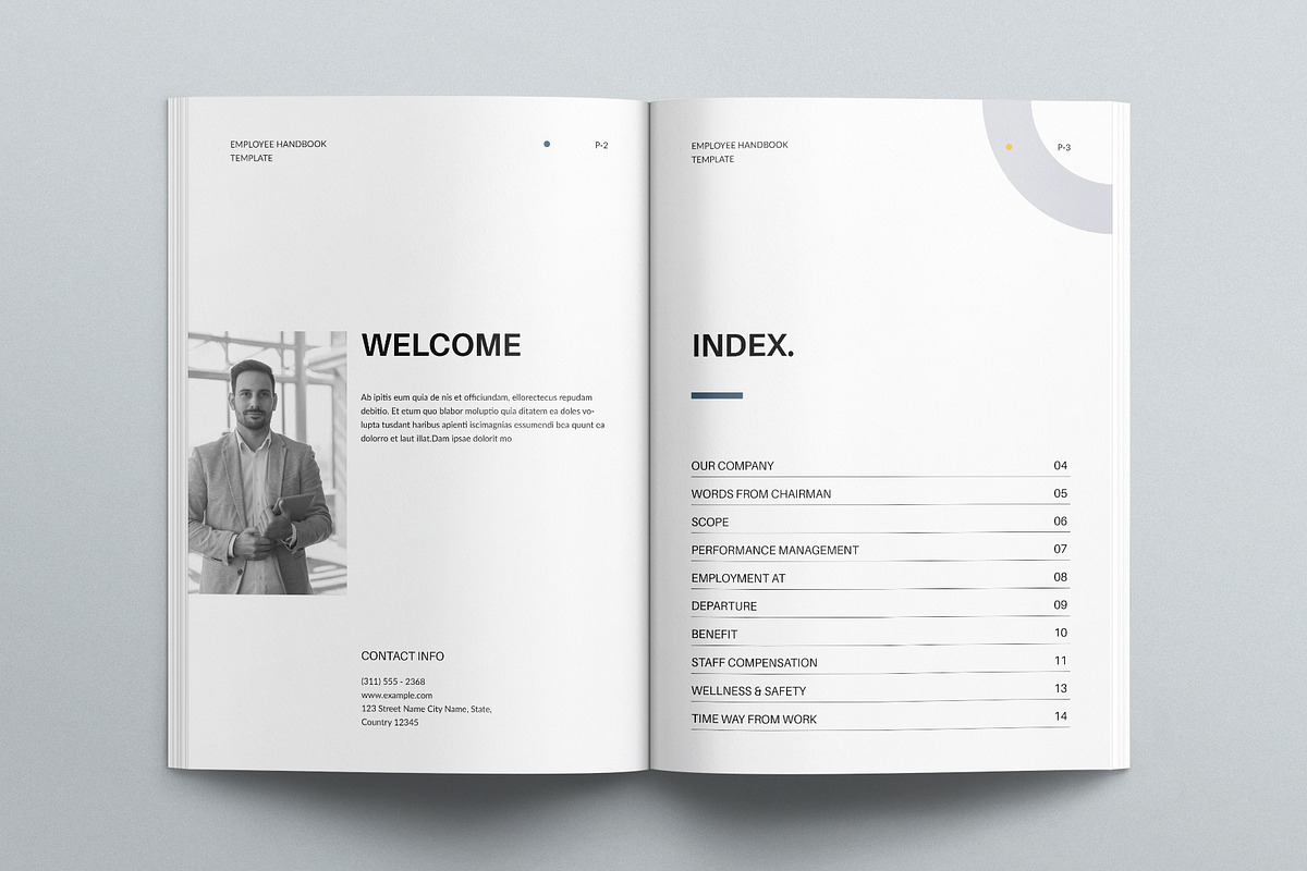 Employee Handbook Template, a Brochure Template by E-Type (Photo 2 of 7)