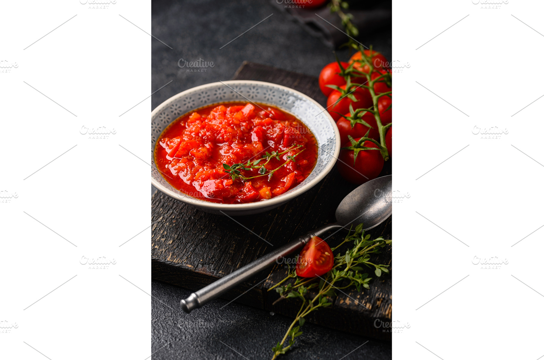 Homemade tomato sauce with spice, a Food & Drink Photo by Yulia Furman