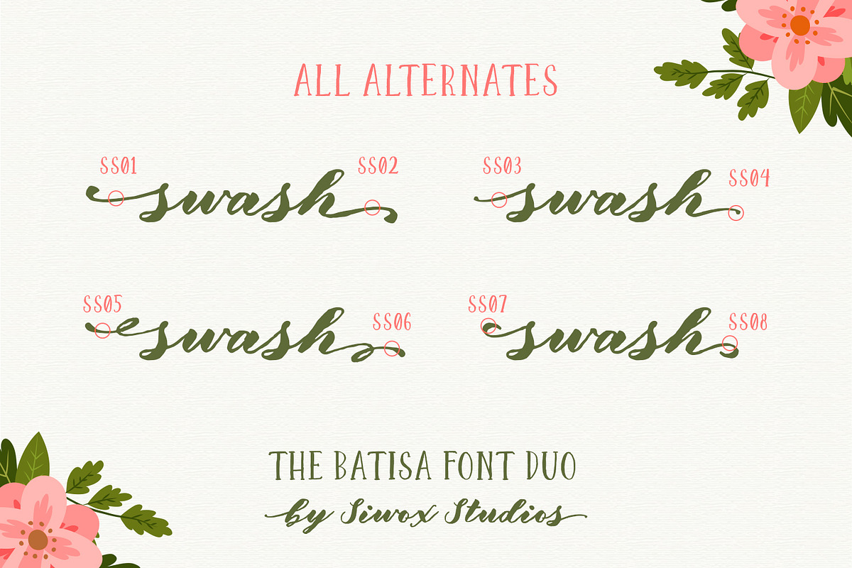 Batisa Font Duo, a Handwritten Font by Siwox Studios (Photo 8 of 8)
