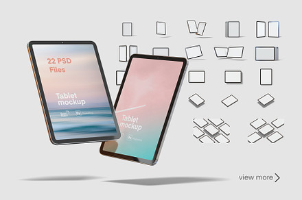 Tablet Mockups, an iPad Mockup by graphiccrew