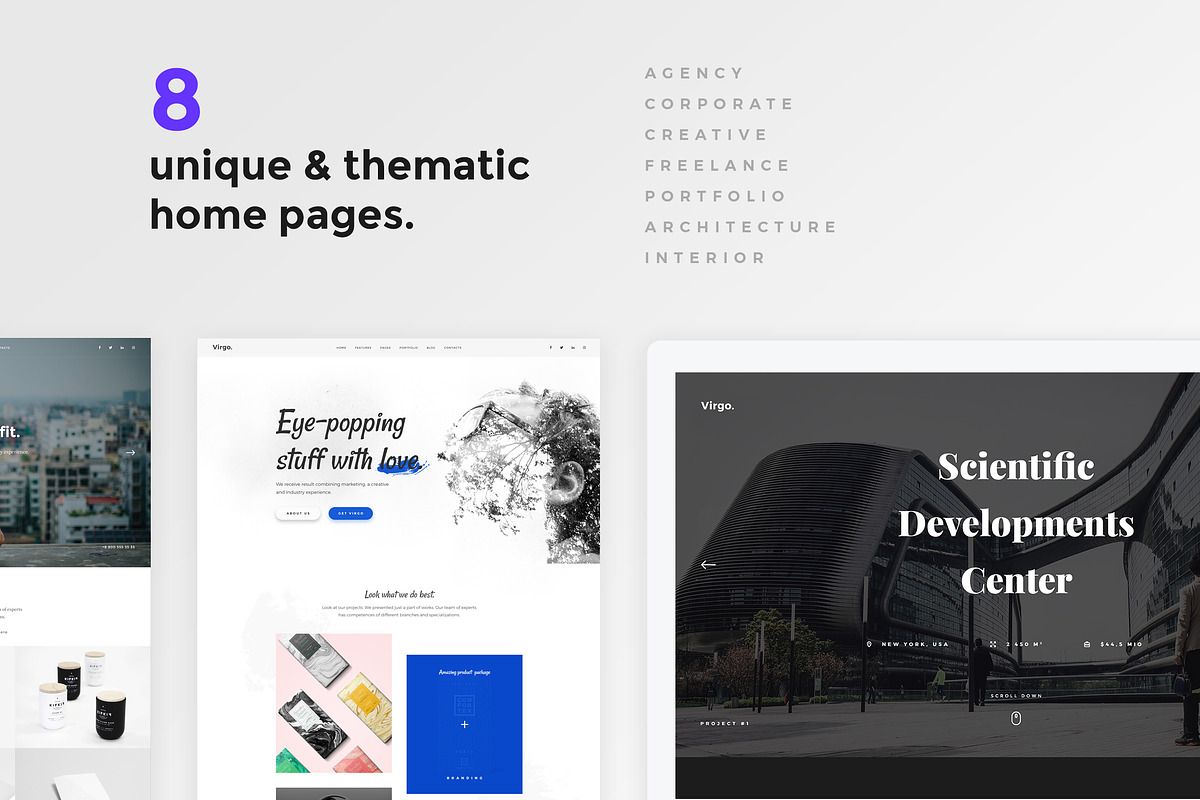 Virgo - PSD Multipurpose Template, a Landing Page Template by Spartak Vee (Photo 2 of 5)