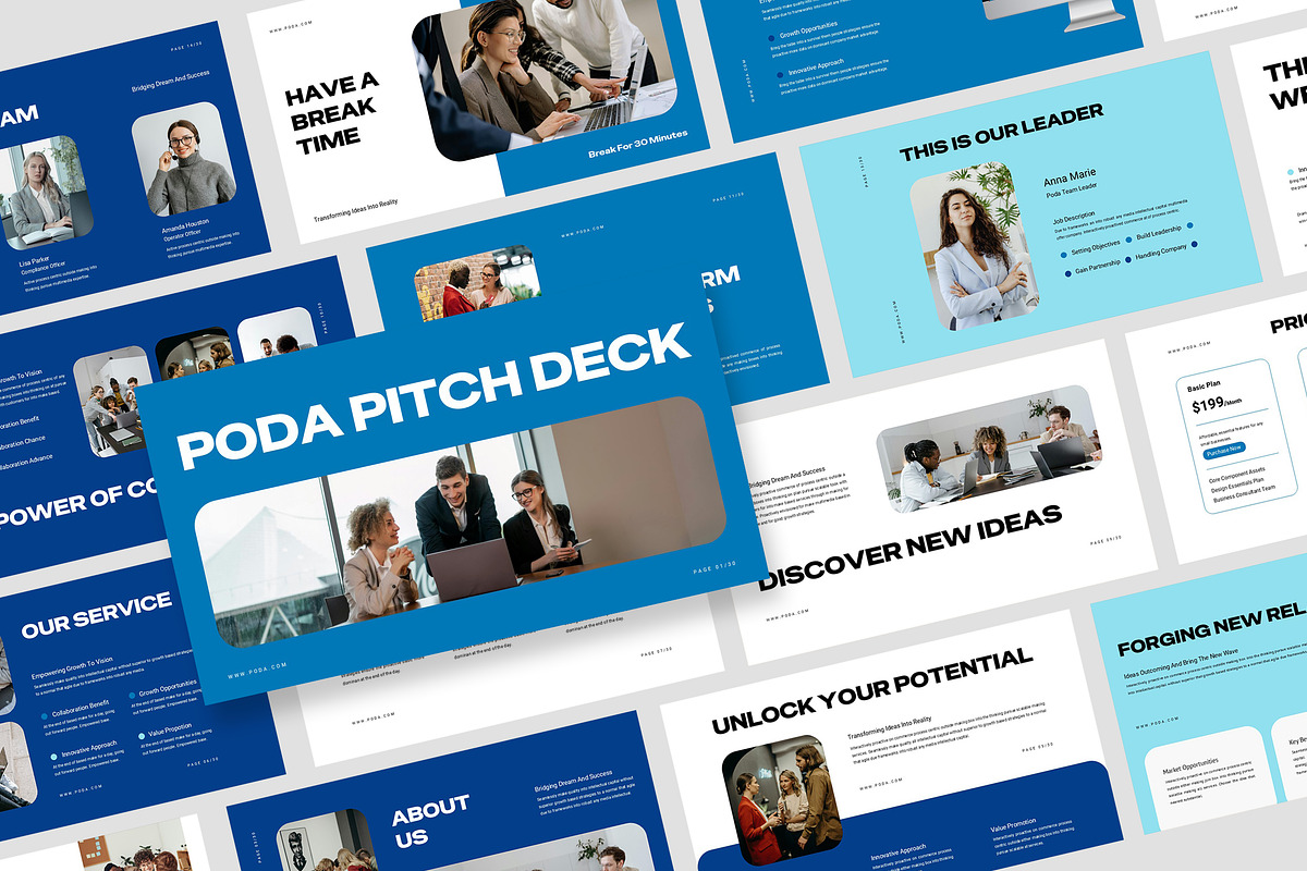 Poda : Pitch Deck Google Slides, a Presentation Template by Punkl Camp (Photo 1 of 16)