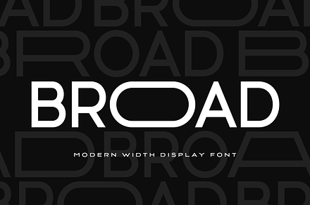 BROAD - Modern Width Display Font, a Sans Serif Font by Hamz Studio