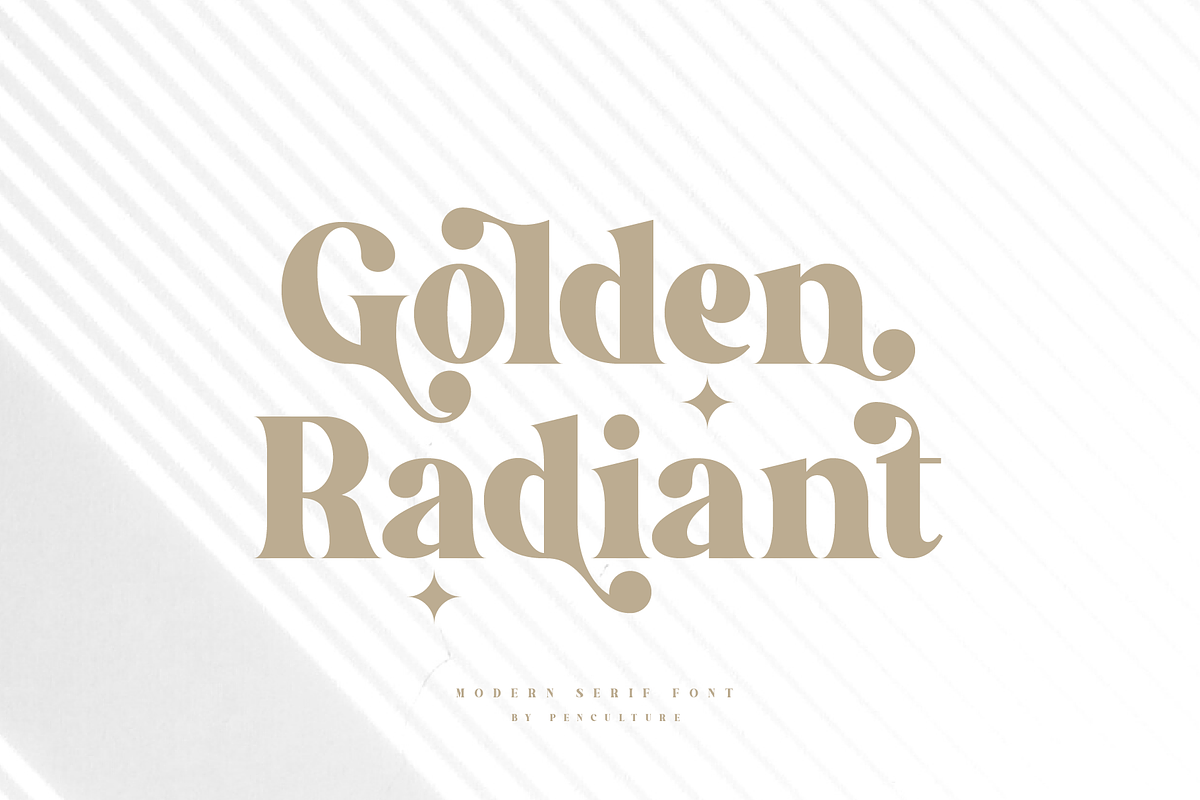 Golden Radiant - Modern Serif Font, a Serif Font by Pen Culture (Photo 1 of 12)