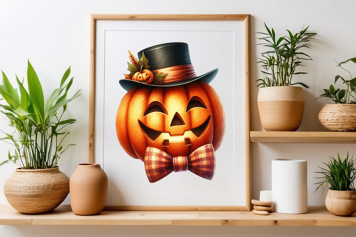 Halloween Spooky Pumpkin Sublimation, a Seasonal Illustration by Craft Nest (Photo 4 of 5)