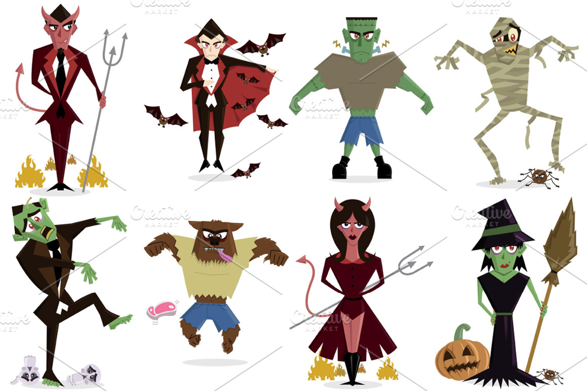 Monster, Monster! Halloween Vectors, an Illustration by Wingsart Studio (Photo 2 of 2)