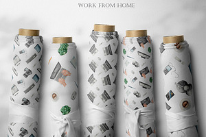 Work From Home Watercolor Collection