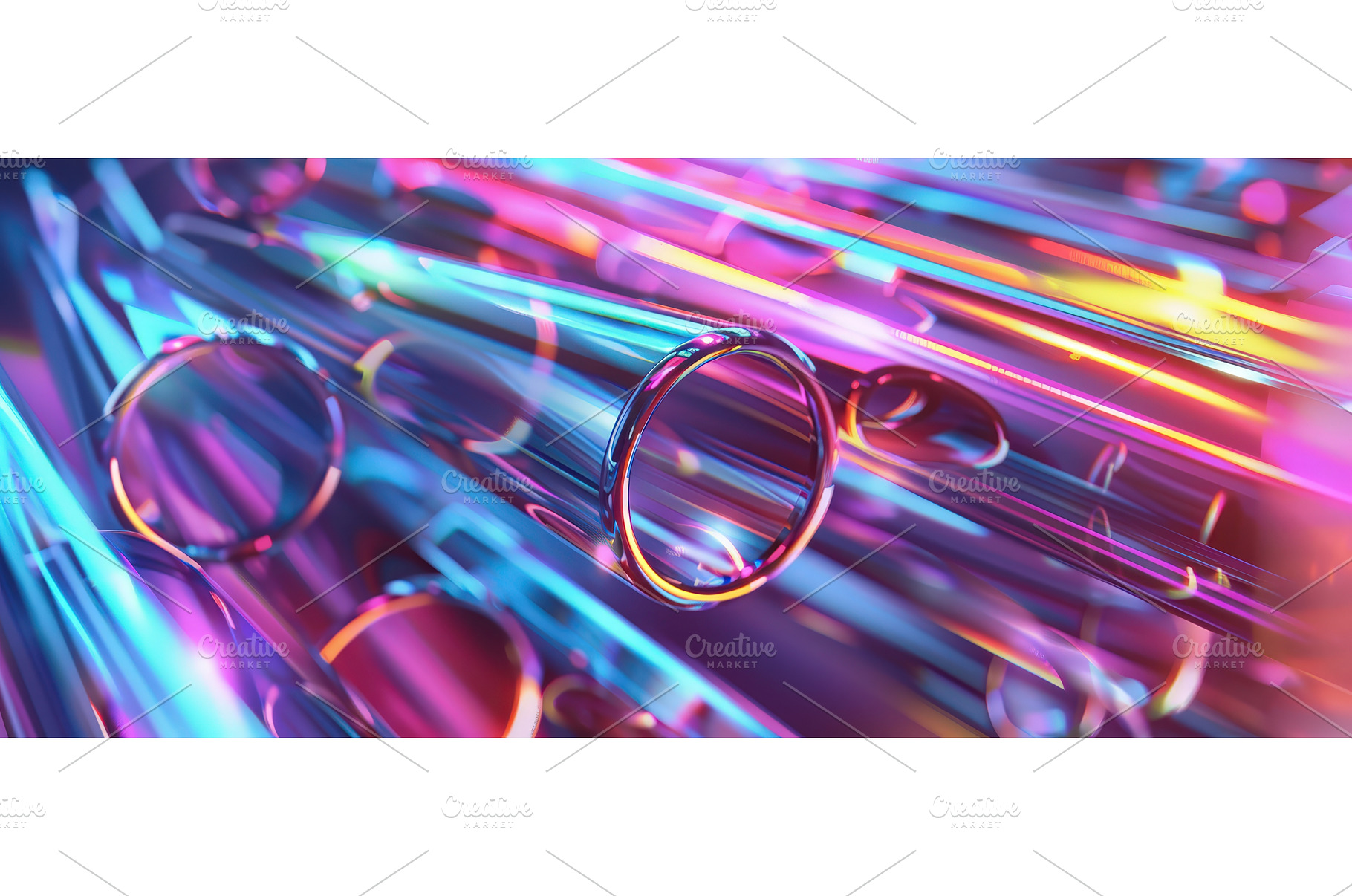 Futuristic neon tubes with glowing, an Abstract Photo by piter.goskov