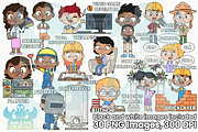 Occupations Clipart Bundle 1, a Person Illustration by Lime & Kiwi Designs (Thumbnail 3 of 5)