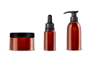 Realistic cosmetic bottles mockup, an Object Illustration by art PVP - market