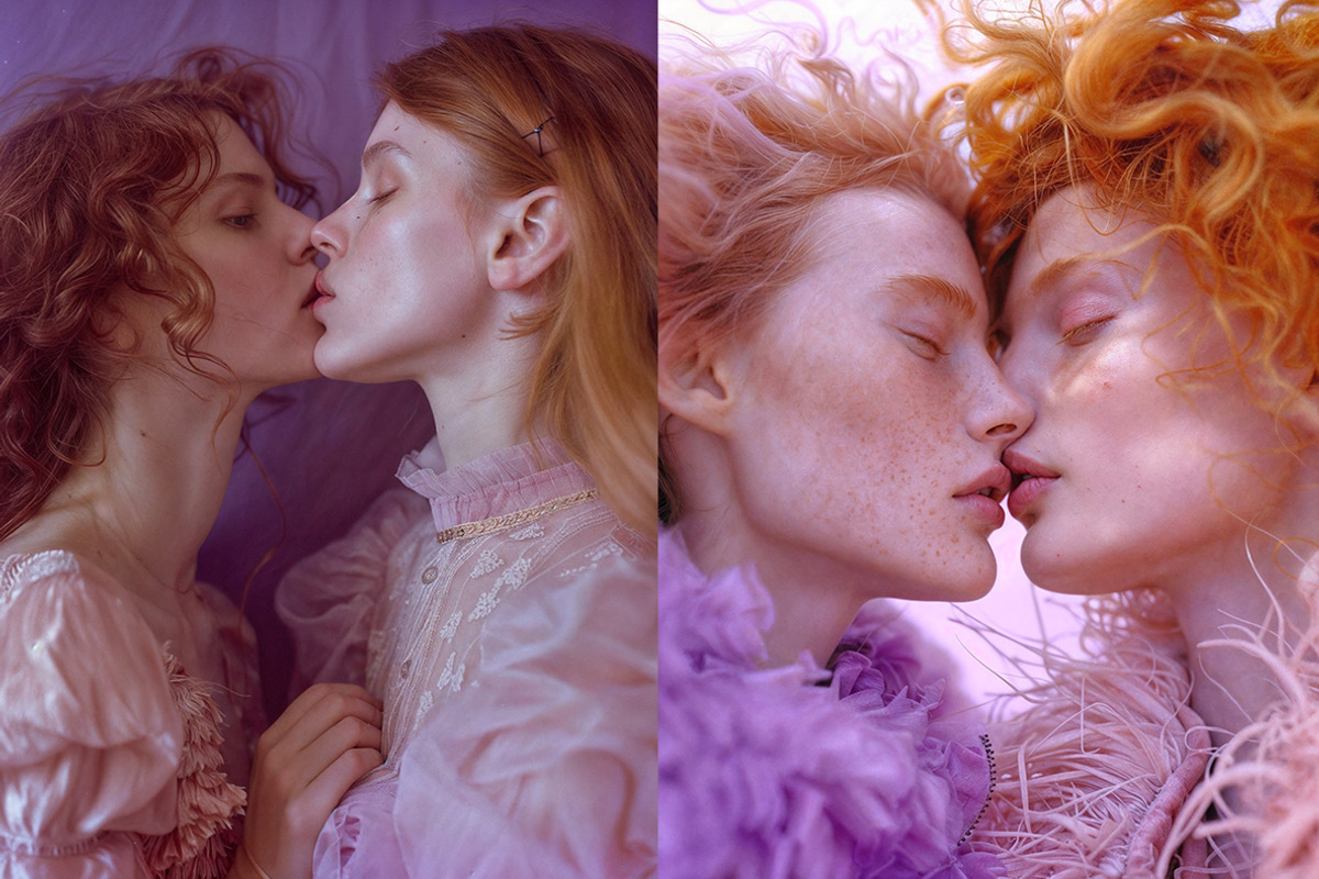 71 Kissing girls, a Person Photo by Handmadefont (Photo 11 of 12)