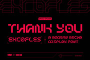 Excofles – Modern Mecha Display Font, a Sans Serif Font by Drizy (Thumbnail 10 of 10)