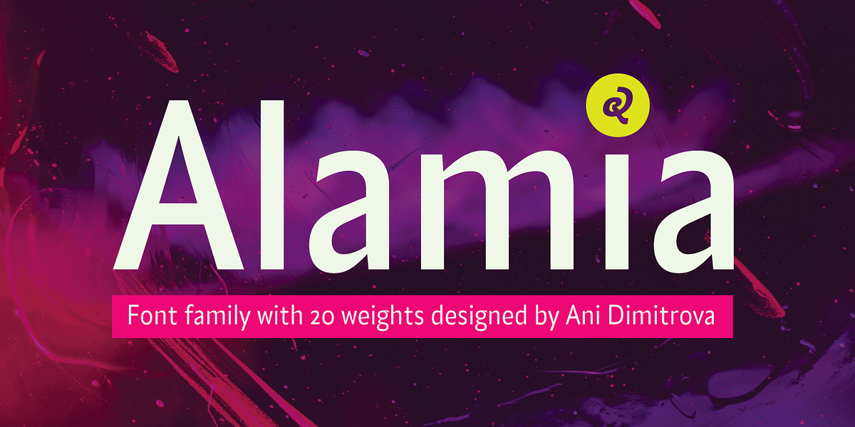 Alamia, a Sans Serif Font by Ani Dimitrova (Photo 1 of 12)