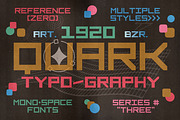 Quark | Y2K Block Type, a Sans Serif Font by Artifact Bazaar (Thumbnail 1 of 9)