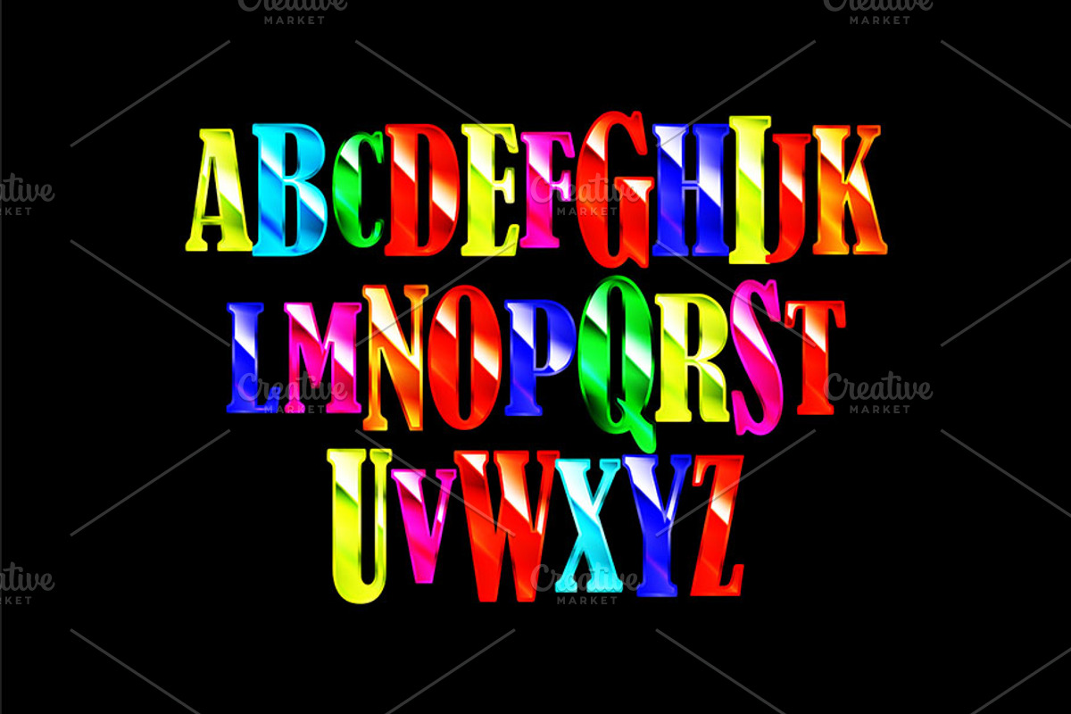 Childish capital letters., a Graphic by Aromeo (Photo 1 of 5)