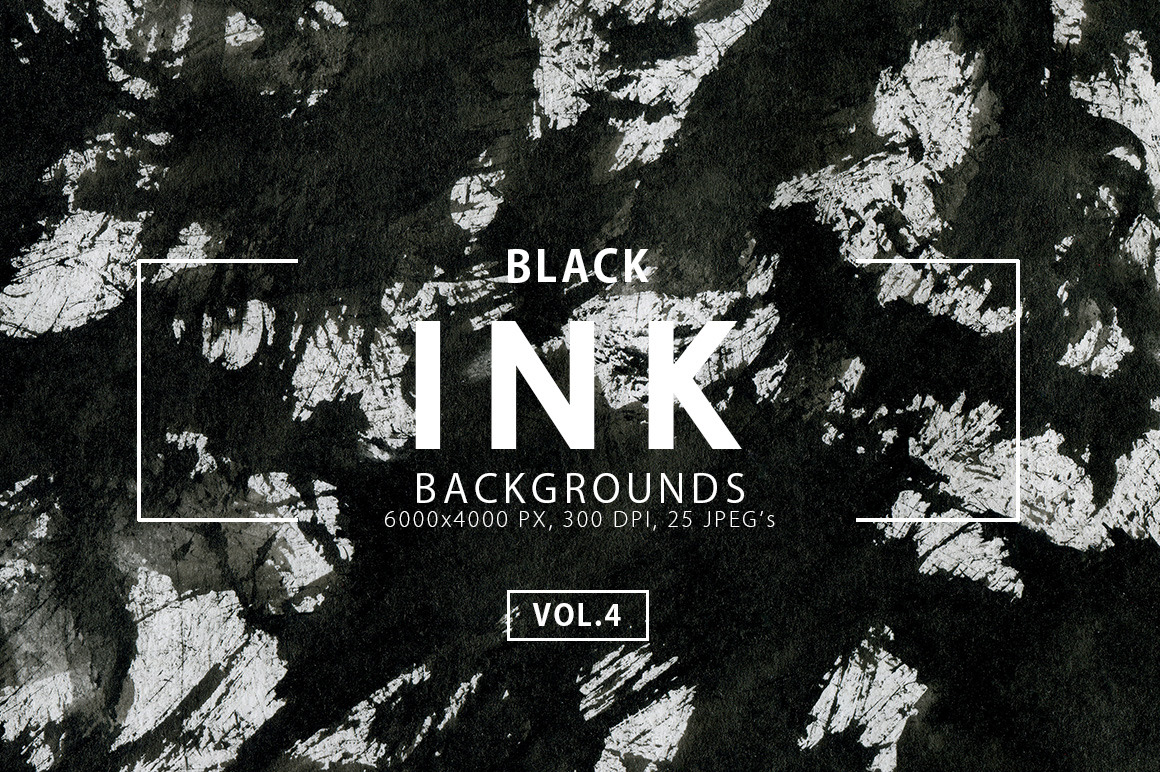 Black Ink Backgrounds Vol. 4, a Texture Graphic by ArtistMef