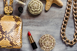 Fashion flat lay featuring fashion, vintage, and flat lay