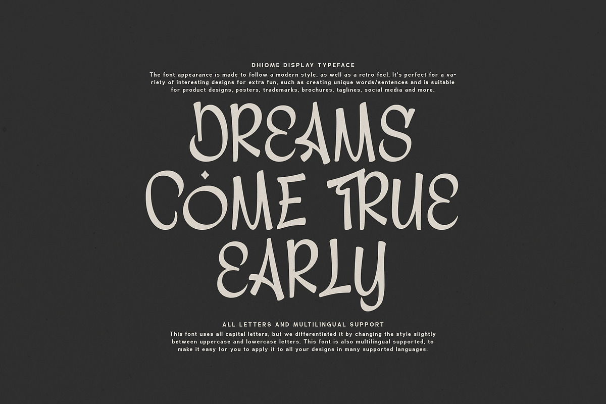 Dhiome - Display Typeface, a Sans Serif Font by Maculinc Type (Photo 5 of 9)