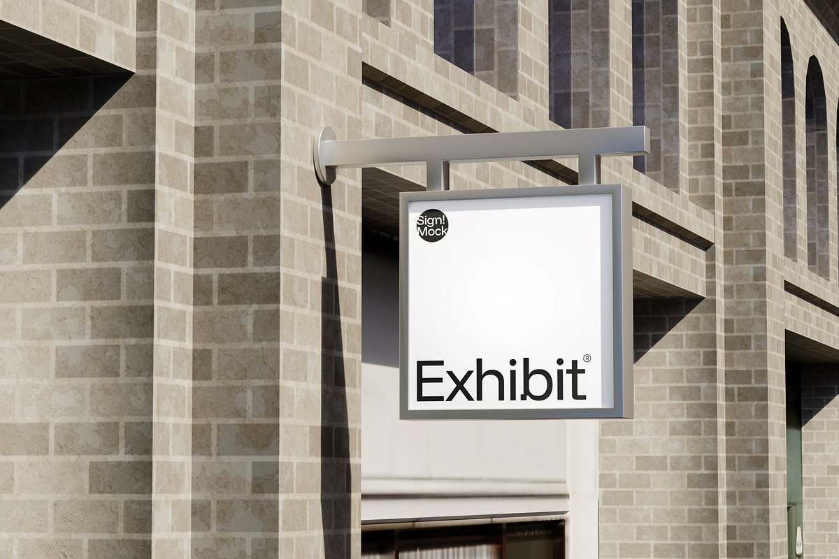 Store Signboard Mockup, an Advertising Mockup by SLAB! Design (Photo 3 of 8)