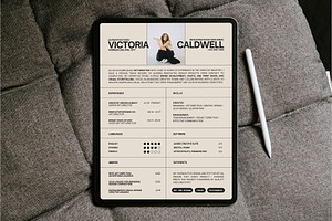 Stylish Canva Resume Template, a Resume Template by Moscovita Studio