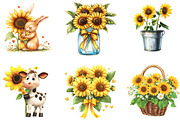 Sunflower Mother's Day Clipart, an Illustration by Designking (Thumbnail 5 of 5)