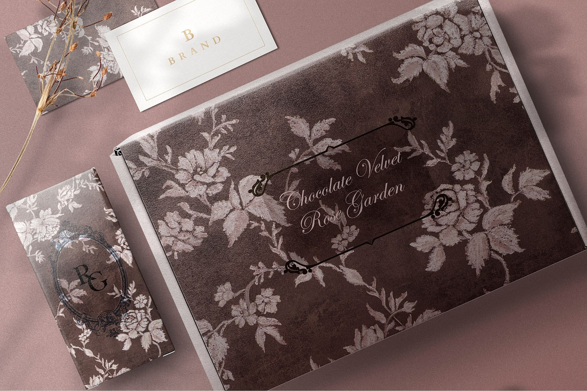 Chocolate Velvet Rose Garden Pattern, a Pattern Graphic by MouseGrey (Photo 7 of 11)