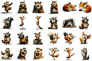 Quirky Woodland Animals PNG Clipart, an Illustration by Sublimation Artist (Thumbnail 2 of 7)