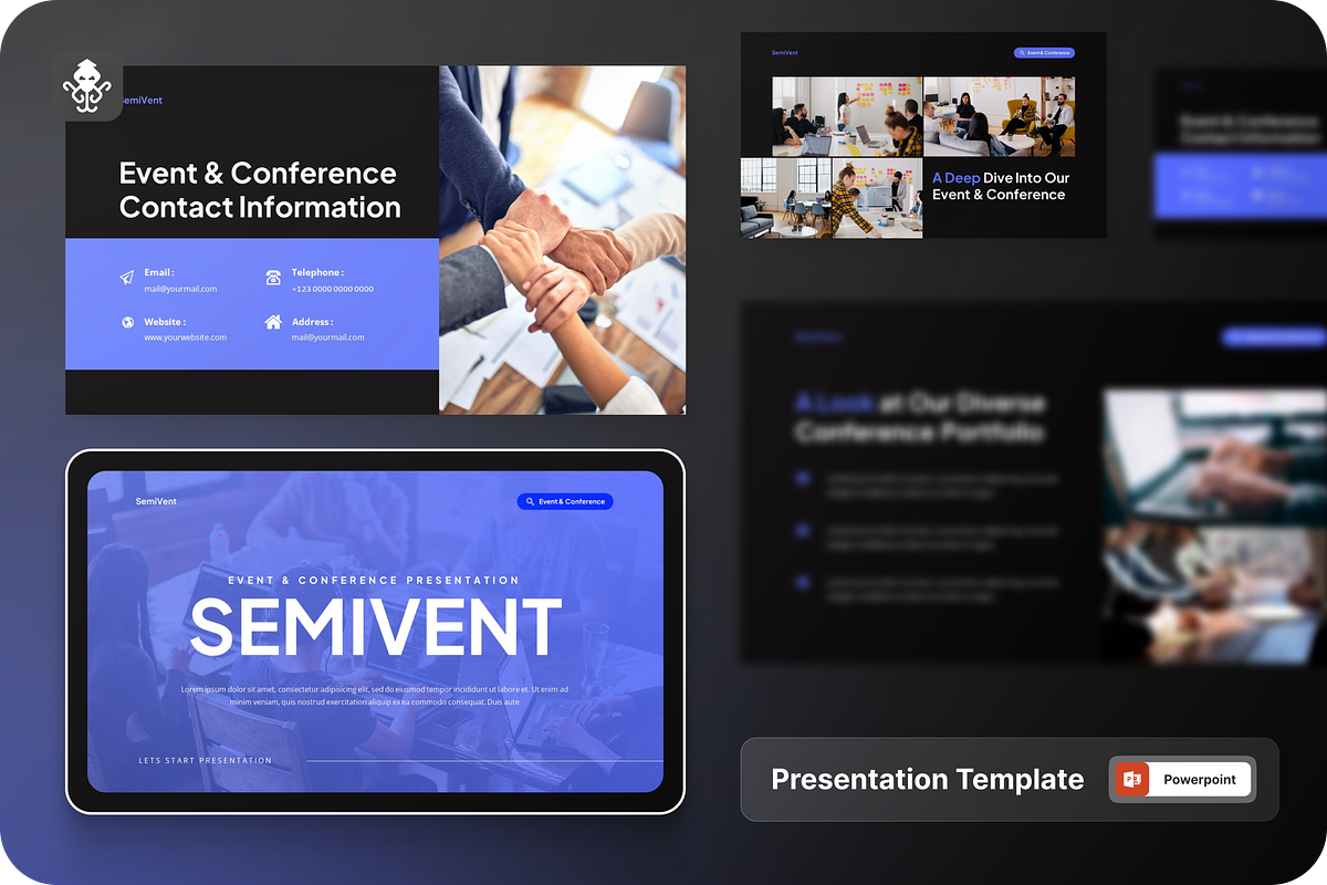 Event & Conference PowerPoint, a Presentation Template by SquidPixey (Photo 1 of 6)