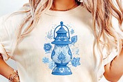 Dutch Folk Blue Clipart Set, an Illustration by DreamCafeArt (Thumbnail 6 of 6)