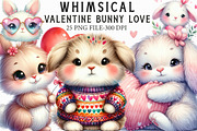 Whimsical Valentine Bunny Love Clipa, an Illustration by Libby Wishes (Thumbnail 1 of 6)
