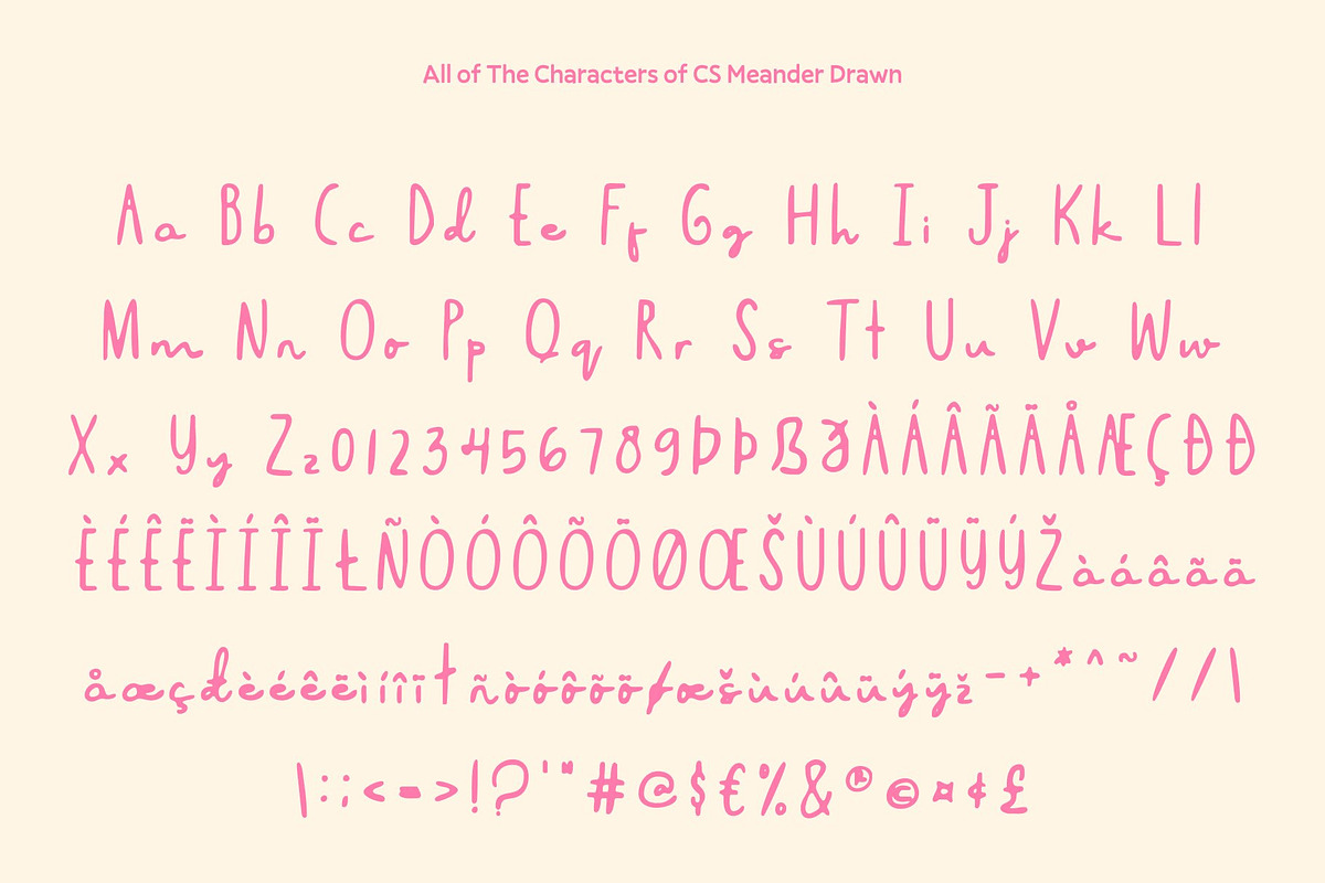 CS Meander Drawn, a Script Font by Craft Supply Co. (Photo 8 of 8)