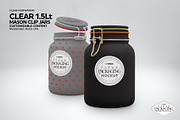 Clear Mason 1.5Liter Clip Jar Mockup, a Cups & Container Mockup by INCDesign (Thumbnail 5 of 8)
