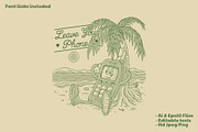old hand phone on the beach, a Branding & Logo Template by Judsart (Thumbnail 1 of 3)