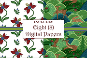 Crewelwork Patterns Jacobean Style, a Pattern Graphic by RachelStudio (Thumbnail 2 of 10)