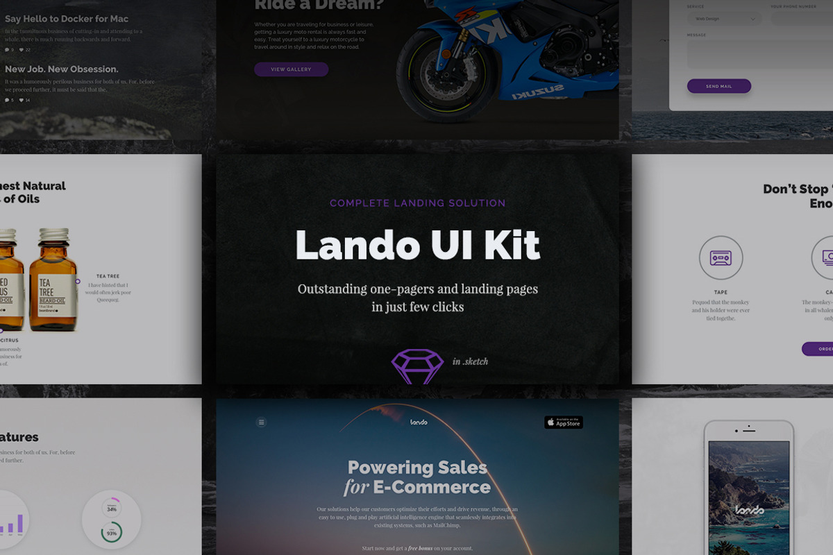 Lando UI Kit, an UI Kit Template by RobertMayer (Photo 1 of 4)