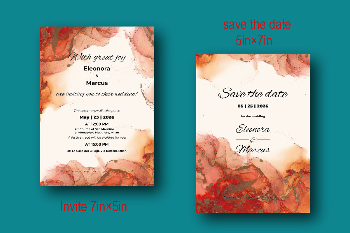 Terracotta Paradise Greeting Card, an Invitation Template by Digital illustration shop (Photo 2 of 5)