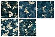 Petrol Koi Pond Japanese Texture, a Texture Graphic by Dream Creation (Thumbnail 6 of 6)